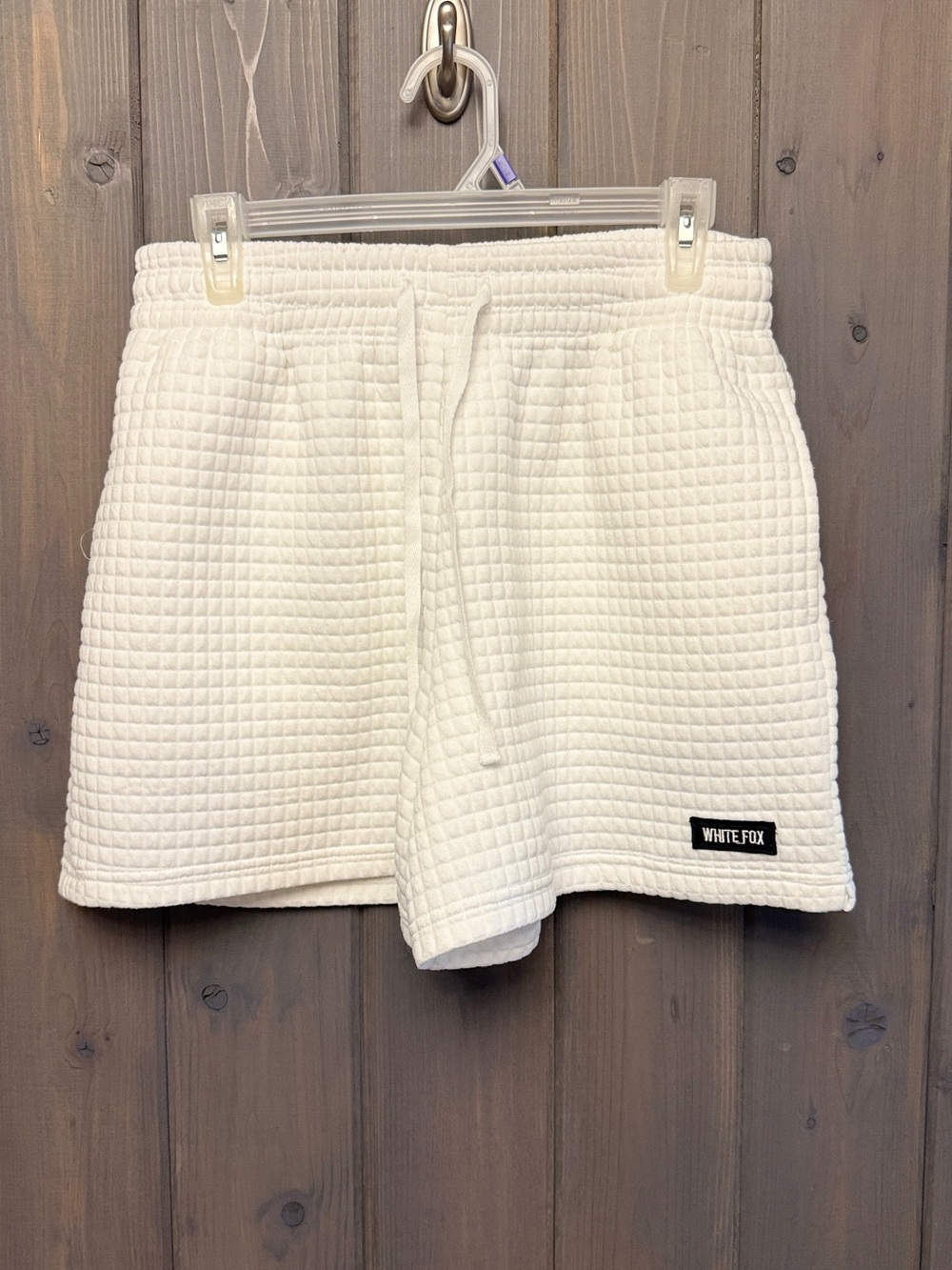 White Fox Boutique White Quilted Athletic Lounge Shorts